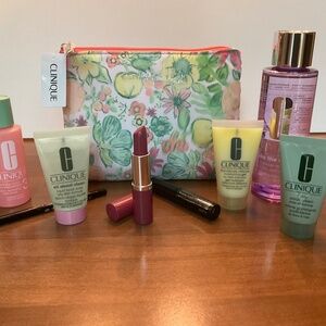 Clinique full size Take The Day Off, plus lipstick, mascara, eye liner and more